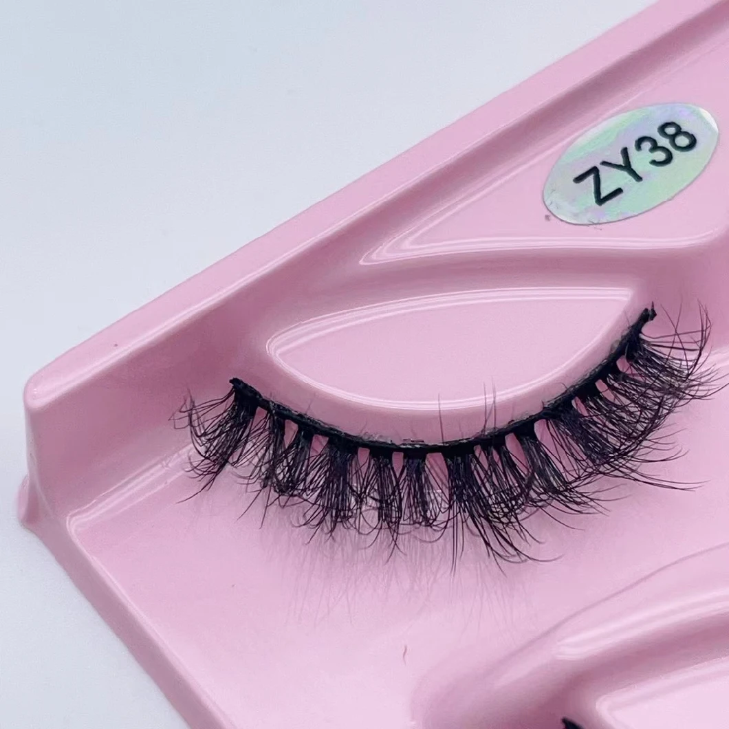 Makeup Beautiy 3D 5D 5pairs Faux Mink Fiber Eyelash Comestics Silk Eyelashes with Free Package Box