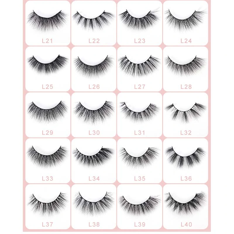 Vegan Cruelty Free Biodegradable Faux Mink Lashes 3D Natural False Eyelash Wholesale Synthetic Fluffy Eyelashes