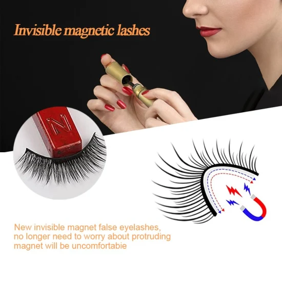 Etichetta privata 8d 6 ciglia magnetiche set di ciglia magnetiche etichetta privata 3d ciglia finte magnetiche con eyeliner